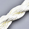 Polyester Thread, Satin Rattail Cord, Beige, 2mm, about 10m/bundle