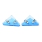 Triangle Shaped Plastic Clips, for Office School Supplies, Dodger Blue, 31x52x19mm