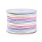 50M Segment Dyed Macrame Cotton Cord, Round Braided Rope, for Wall Hanging, Crafts, Gift Wrapping, Colorful, 3mm, about 54.68 Yards(50m)/Roll
