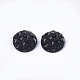樹脂カボション  半円  ブラック  12x3~3.5mm&nbsp;X-CRES-T012-01J-2