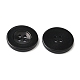 樹脂ボタン  染め  フラットラウンド  ブラック  23x3mm&nbsp;RESI-D033-23mm-02-2