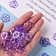 透明なアクリルビーズフレーム  花  ライラック  19x20x3.5mm  穴：1.6mm  内径：6.5mm  約632個/500g&nbsp;TACR-S154-29B-47-5