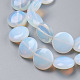 Flat Round Opalite Beads Strands&nbsp;G-S110-25-3