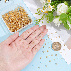 304ステンレススチールオープン丸カン1500個  18KGP本金メッキ  4x0.8mm&nbsp;STAS-BBC0009-54