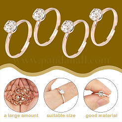 40Pcs Adjustable Alloy Rhinestone Finger Rings for Women&nbsp;RJEW-SP0001-02RG