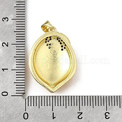 Brass Micro Pave Cubic Zirconia with Enamel Pendants&nbsp;KK-Q066-20G