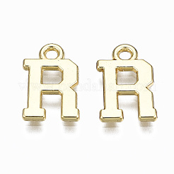 合金チャーム  カドミウムフリー＆ニッケルフリー＆鉛フリー  アルファベット  16KGP本金メッキ  文字.r  14x9x1mm  穴：1.6mm&nbsp;LS-PALLOY-Q441-025R-NR