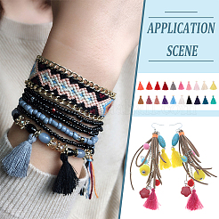 120 Pcs 20 Colors Polyester Tassel Pendant Decorations&nbsp;FIND-NB0004-24