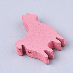 染色された天然メープルウッドビーズ  ラマ/アルパカ  ミックスカラー  27~28x23.5x6mm  穴：2.5mm  約510個/500g&nbsp;WOOD-T019-07