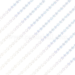 花のペットのスパンコールのリボン  スパンコールトリム  衣類アクセサリー  銀  5mm  約100ヤード/ロール&nbsp;OCOR-CY0004-68A-02