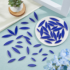 200gの馬の目のモザイクピース  セラミックモザイクタイル  DIYの工芸品の家の装飾芸術のために  ダークブルー  25~50x8.5~13.5x4.5~5mm  約67個/200g&nbsp;FIND-DC0005-43