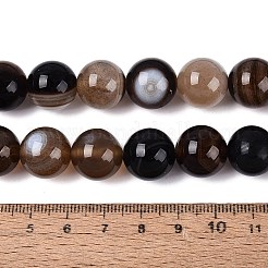 Natural Striped Agate/Banded Agate Beads&nbsp;G-Q606-42B-D01