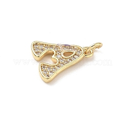 Brass Micro Pave Cubic Zirconia Pendants&nbsp;KK-I382-05G