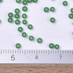 MIYUKIラウンドロカイユビーズ  日本製シードビーズ  11/0  （rr146f）マット透明グリーン  2x1.3mm  穴：0.8mm  約5500個/50g&nbsp;SEED-X0054-RR0146F