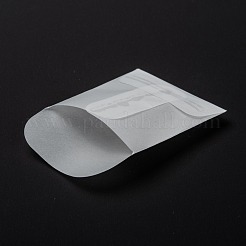 正方形の半透明のパーチメント紙バッグ  ギフトバッグやショッピングバッグ用  透明  6.1cm  バッグ：4.5x4.45x0.03センチメートル&nbsp;CARB-A005-02A