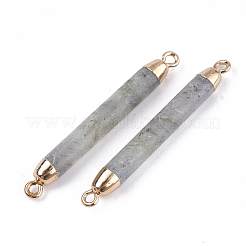 Electroplate Natural Labradorite Links connectors&nbsp;G-S344-73E