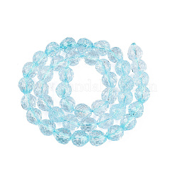 Crackle Transparent Glass Beads Strands&nbsp;GLAA-N068-04A-03