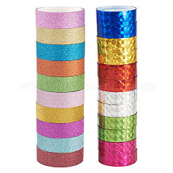 22Roll 2 Styles Laser Shining Bopp PET Plastic Scrapbook Decorative Adhesive Tapes&nbsp;AJEW-TA0002-10