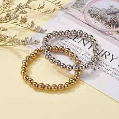 Ccbプラスチックビーズストレッチブレスレットセット  ミックスカラー  内径：2-1/8インチ（5.5cm）  2個/セット&nbsp;BJEW-JB06400