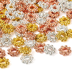 300Pcs 3 Colors Alloy Daisy Spacer Beads&nbsp;PALLOY-CD0001-11