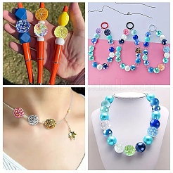 10Pcs Opaque Acrylic Beads&nbsp;OACR-YW0003-35A