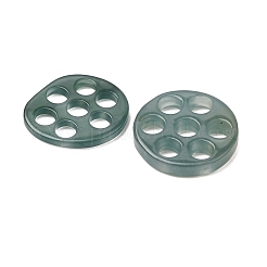 天然ミャンマー翡翠のマルチ連リンク  ディスク  14~16x12~15x1.5~3mm  穴：3mm&nbsp;G-Z155-03