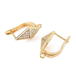 SHEGRACE Brass Micro Pave Cubic Zirconia Hoop Earring Findings&nbsp;XGRQ79494-936G