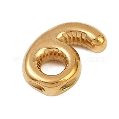 304ステンレスペンダント  フィギュアチャーム  ゴールドカラー  数9  20x13.5x5.5mm  穴：3x2mm&nbsp;STAS-P402-01G-09