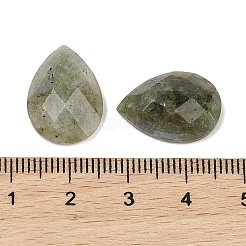 天然石ラブラドライトカボション  ティアドロップ  多面カット  18x13x5mm&nbsp;G-C146-04I