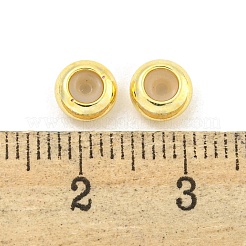 真鍮ビーズ  シリコーンと  ロンデル  18KGP本金メッキ  6x3mm  穴：1.4mm&nbsp;KK-K382-14C-G