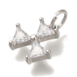 Rack Plating Brass Micro Pave Cubic Zirconia Charms&nbsp;KK-I720-39P