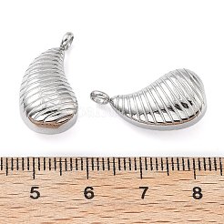 変色防止304ステンレススチールペンダント  ティアドロップチャーム  ステンレス鋼色  21.5x11x8mm  穴：2.8mm&nbsp;STAS-L216-50P