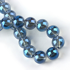 Electroplate Glass Beads Strands&nbsp;EGLA-Q062-8mm-A14