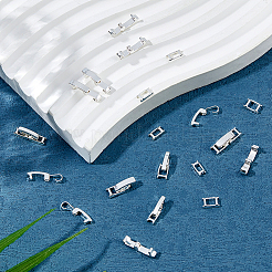 24Pcs 2 Styles Brass Fold Over Clasps&nbsp;KK-FH0007-55P