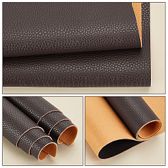 長方形のpuレザー生地  ソファ/シートパッチ用  ココナッツブラウン  30x25x0.12cm&nbsp;DIY-WH0349-324B