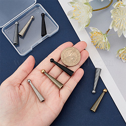 8Pcs 4 Colors Alloy Bolo Tie Replacement Cord End&nbsp;FIND-PH0018-04