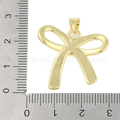 真鍮チャーム  ちょう結びのチャーム  18KGP本金メッキ  24x26x3.5mm  穴：5.5x3.5mm&nbsp;KK-M289-02B-G