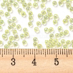 蓄光バブルビーズ  DIYの3 Dネイルアートの装飾ミニガラスビーズ  小さなキャビアネイルビーズ  シャンパンイエロー  2~2.5mm  約2100個/袋&nbsp;SEED-E005-01H