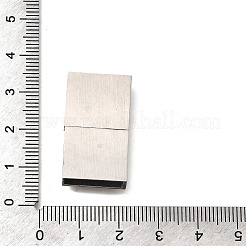 304ステンレススチール製マグネット留め具  長方形  ステンレス鋼色  30x16.5x5mm  穴：3x15mm&nbsp;STAS-D382-06B-P