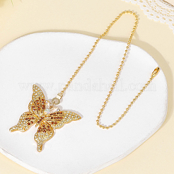 3Pcs Butterfly Alloy Rhinestone Charms Ceiling Fan Pull Chain Extenders&nbsp;HJEW--CP00040