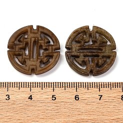 Dyed Natural Xiuyan Jade Carved Longevity Pendants&nbsp;G-M195-09B