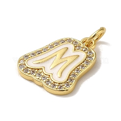 Brass Micro Pave Cubic Zirconia Pendants&nbsp;KK-K354-02G-M