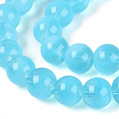 Transparent Glass Imitation Cat Eye Beads Strands&nbsp;GLAA-Q110-01C-06