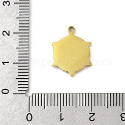 304ステンレススチールエナメルペンダント  レーザー切断  フラットラウンドのチャーム  18KGP本金メッキ  17x13.5x1.5mm  穴：1.5mm&nbsp;STAS-U039-02G
