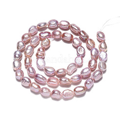 Natural Cultured Freshwater Pearl Beads Strands&nbsp;PEAR-N014-05F