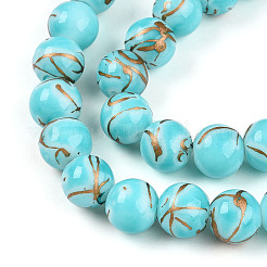 Baking Paint Glass Beads Strands&nbsp;DGLA-N010-10mm-03