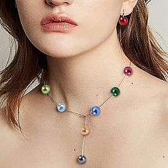 540Pcs 36 Style Baking Paint Pearlized Glass Pearl Round Bead&nbsp;HY-YW0001-11