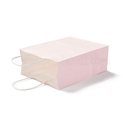長方形の紙袋  ハンドル付き  ギフトバッグやショッピングバッグ用  ミスティローズ  22x16x7.9cm  折りたたみ：22x16x0.2cm&nbsp;LS-CARB-F010-01C