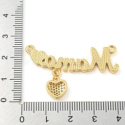 Rack Plating Brass Micro Pave Cubic Zirconia Pendants&nbsp;KK-C044-13G