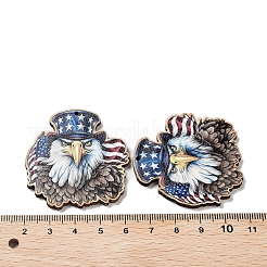 スプレー塗装された木製の大きなペンダント  ワシ  44.5x42.5x2.5mm  穴：1.6mm&nbsp;WOOD-D028-01E